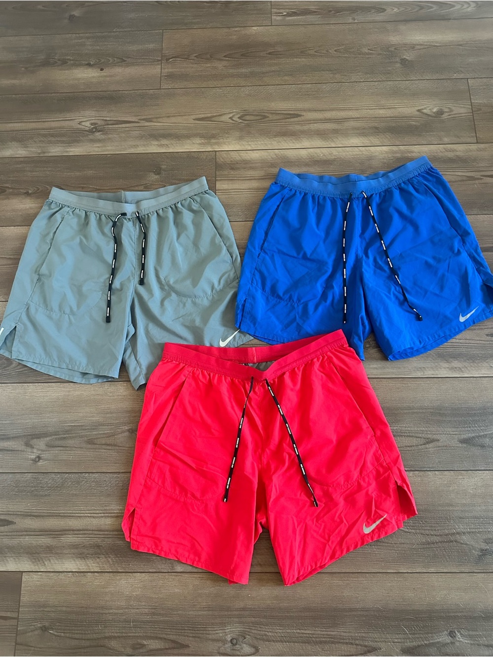 BUNDLE - 3 Nike Running Men’s 5 Inch Linerless Lightweight Shorts